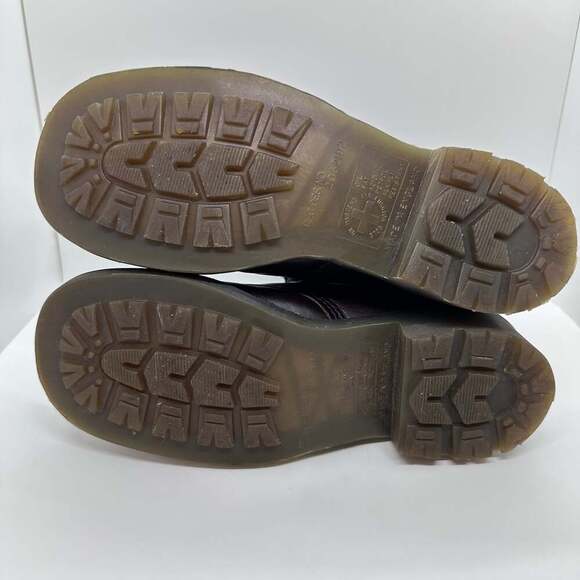 Dr. Martens 1460 8-Eye Cherry Red Leather Combat Boots - Picture 7 of 13